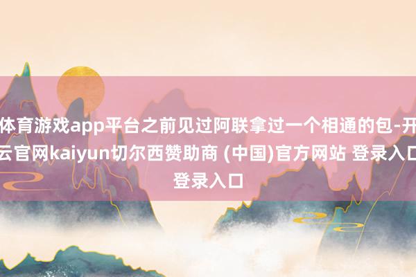 体育游戏app平台之前见过阿联拿过一个相通的包-开云官网kaiyun切尔西赞助商 (中国)官方网站 登录入口